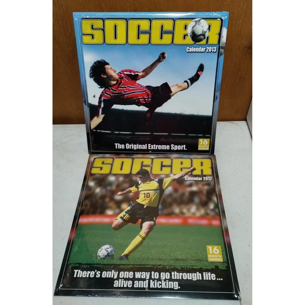 SOCCER- 2012 & 2013 Wall Calendars - Brand New & Sealed 16 Month